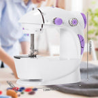 Portable Mini Sewing Machine for Beginners, 2-Speed Compact Electric Sewing Machine with Built-in Light & Foot Pedal, Lightweight Sewing Kit for Home, Travel & DIY Projects