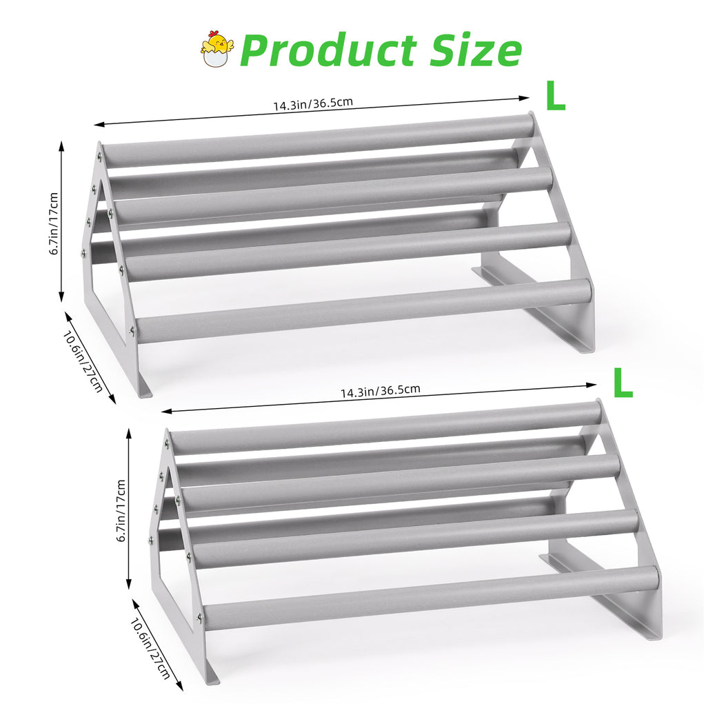 Set of 2 Poultry Roosting Bars for Brooder and Coop, Large Chicken Jungle Gym and Perch Stand for Baby Chicks, Easy to Clean Training Toys for Indoor and Outdoor Use
