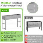 Large Rectangular Metal Raised Garden Bed for Vegetables