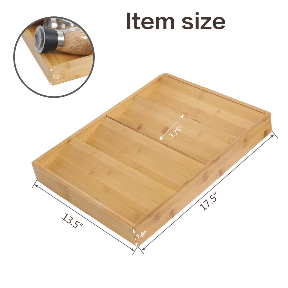 Four-Tier Bamboo Spice Rack Space-saving Kitchen Organization and Seasoning Display Solution Natural Bamboo Wood Finish