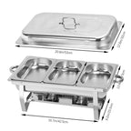 Three-panel Self-service Stove, Self-heating Plate, Suitable for Family Gatherings, Banquets, Outdoor Activities, A Complete Heating Plate Service Kit, Including A Water Tray and Fuel Container