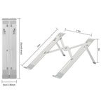 Ergonomic Adjustable Aluminum Laptop Stand - Foldable Portable Computer Riser for MacBook, Dell, and Tablets
