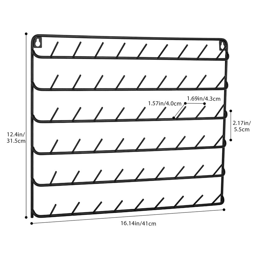 2-Pack 54-Spool Thread Holder Wall Mount - Embroidery Spool Organizer Rack