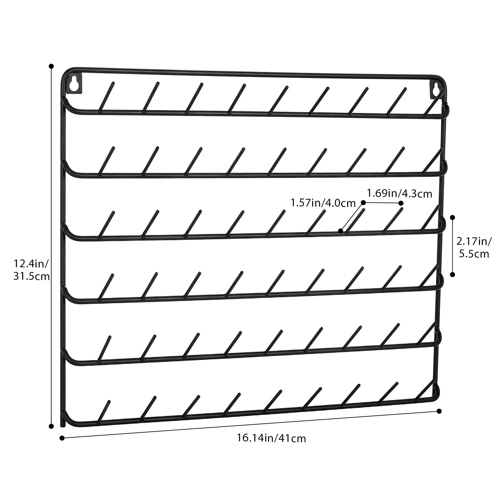 2-Pack 54-Spool Thread Holder Wall Mount - Embroidery Spool Organizer Rack