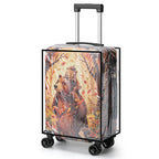 20 Inch Kids Carry On Luggage, Cute Bear Forest Print Hardside Suitcase with Spinner Wheels, Lightweight ABS Travel Suitcase for Boys Girls