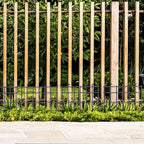 25 Panels Animal Barrier Fence for Dogs, Rustproof Metal Anti Doggie Digging Panels Garden Border, Under Ground Fencing Bottom Puppy Blockers Stakes for the Yard, 17in (H) X 25ft (L)