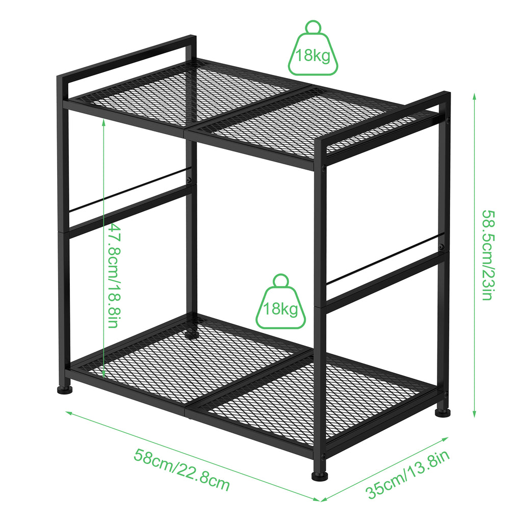 Command Center PC Tower Stand | 2-Tier Under-Desk Rolling Cart & Mobile Printer Station