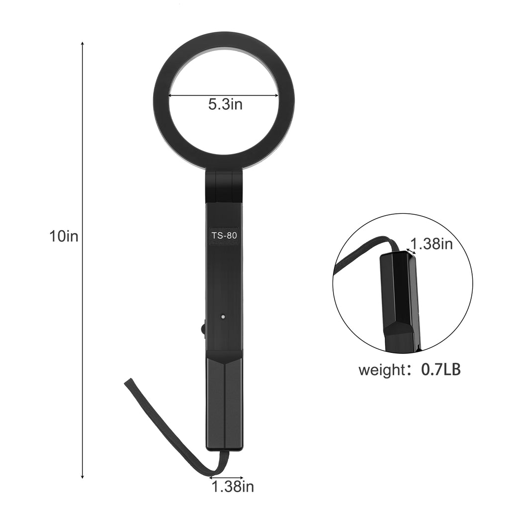 Portable Folding Gold Prospecting Tool for Kids - Lightweight High-Precision Handheld Treasure Hunter with Audio and Visual Alerts for Accurate Metal Finding