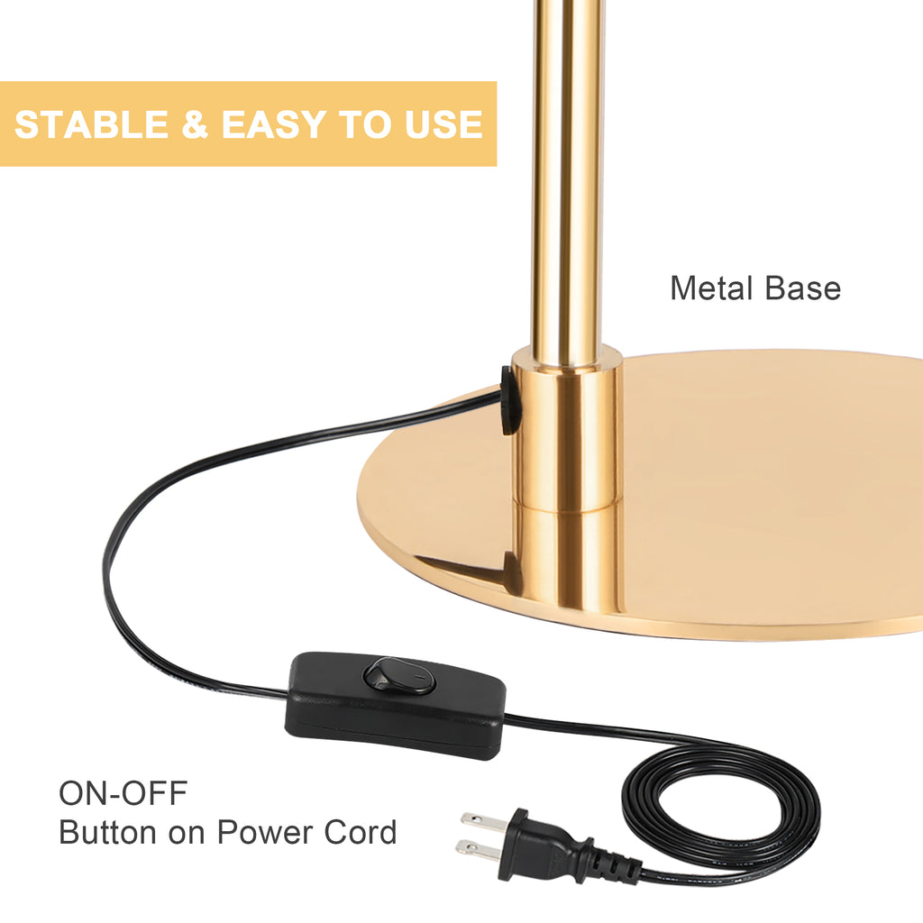 Table Lamp, Industrial Desk Lamps, Small Gold Metal Lamp Suit for Bedside Dressers Coffee Table Study Desk in Bedroom, Guest Room Office