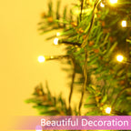6.6FT Christmas Tree Lights with 400 LED Warm White - 16 Lines Waterfall String Lights for Holiday Decor