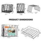 5-Piece Wire Mesh Desk Organizer Set - Office Accessories with File Tray, Pen Holder, and Note Pad Stand