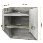Rustic Wall-Mounted Wooden Toilet Tissue Dispenser with Integrated Display Ledge for Washrooms and Kitchens