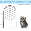 30/10 Pack Decorative Banana Leaf Garden Edging, 22-Inch Rust-Resistant Metal Animal Barrier Fence, Easy No-Dig Installation Wire Fencing for Yard and Pet Protection