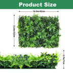 6-Pack Artificial Grass Wall Panels - Boxwood Hedge Backdrop for Interior & Exterior Decoration