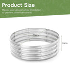 36 Inch Round Galvanized Steel Fire Pit Ring (12" Deep) - Durable Outdoor Liner for Camping & Backyard