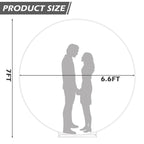 6.6ft Wreath Stand, Photographic Background Stand, Metal Circle Balloon Arch Kit, Suitable for Wedding, Party Background Decoration, Birthday Anniversary, Bridal Decoration, Gold, White