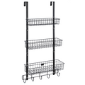 3-Tier Over-the-Door Organizer | Modular Pantry & Bathroom Storage Rack with Hooks