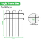 10/20/30 Pack Decorative Garden Fence, 16.5in H Rustproof Metal Wire Animal Barrier for Dogs & Rabbits, Border Fence for Landscaping