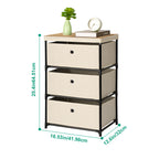 3-Drawer Fabric Dresser - Small Storage Tower for Closets, Bedroom & Entryway