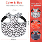 Waterproof Oxford Chicken Saddle Aprons 3 Colors Set, Adjustable Hen Wing Protector Jacket, Reusable Poultry Back Guard to Avoid Feather Damage, for Backyard Chicken Coop Hens Roosters