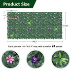 91inch x 46inch Artificial Evergreen Ivy Privacy Fence - Faux Vine Panel for Wall Decor & Backyard Privacy