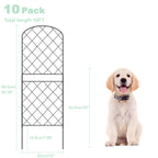 10-Pack Decorative Metal Garden Fence Panels - Rustproof No-Dig Animal Barrier - Arched Wire Edging for Flower Beds, Patio & Outdoor Decor