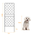 10-Pack Square Decorative Garden Fence - 37.5inch High Rustproof Metal Animal Barrier - Outdoor Garden Edging & Boundary Fencing for Dogs & Rabbits
