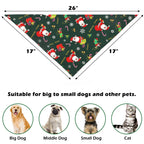 2-Pack Christmas Pet Bandanas - Reversible Cotton Triangle Neckwear for Dogs and Cats - Holiday Costume Accessories
