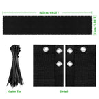 6' x 50' Black Fence Privacy Screen, Heavy-Duty Mesh Windscreen for Backyard & Deck (Zip Ties Included)