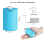 Compact Electric Food Vacuum Sealer Portable Blue Motorized Suction Device for Kitchen Use