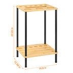Premium Wooden Pool Cue Rack - Floor-Standing 6-Cue Holder with Accessory Tray, Natural Wood Finish