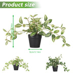 3-Piece Set Mini Artificial Plants, Realistic Faux Greenery Potted Plants for Indoor Outdoor Garden Patio & Holiday Decor
