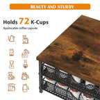 Urban Brew 72-Pod Coffee Drawer | Dual-Layer Sliding Organizer for K-Cups