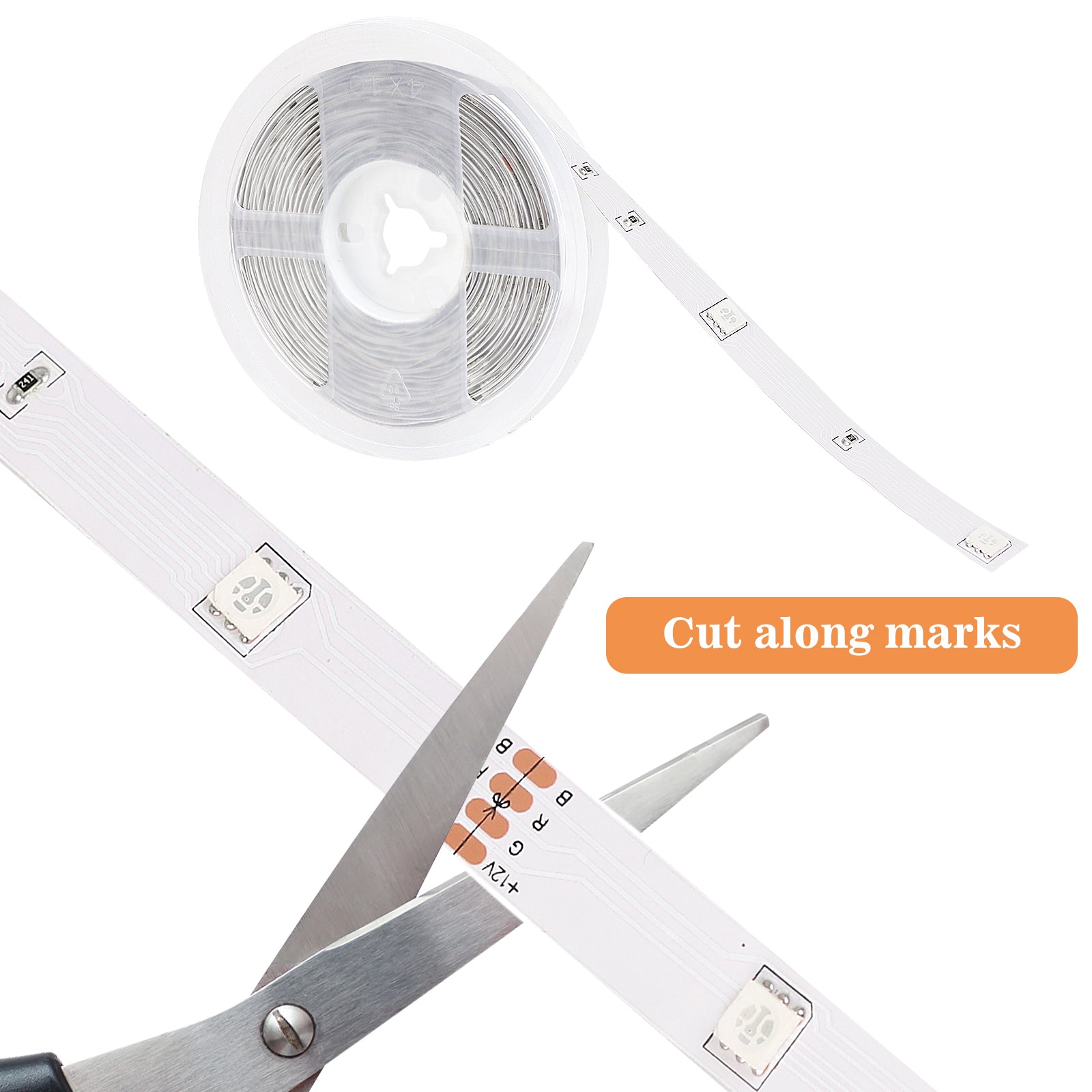 36ft RGB LED Strip Lights, 2-Pack Color Changing LED Light Strips , Multicolor Lighting for Bedroom, Kitchen & Party