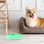 Slow Feeder Dog Bowl, Non-Slip Anti-Gulping Pet Dish for Healthy Eating (BPA-Free Green)