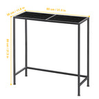 31.5" Industrial Console Table with Sturdy Metal Frame - Multi-Purpose Sofa Table for Entryway, Office Reception & Living Room, Black