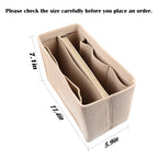 Premium Felt Purse Organizer Insert with Zipper - Structured Handbag Shaper for Tote Bags