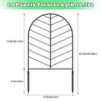 Leaf Pattern Decorative Garden Fence 10-Pack, Plastic Nailing Animal Guardrail & Plant Climbing Trellis