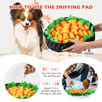 Interactive Canine Enrichment Mat - Stimulates Instinctual Foraging, Slow Feeder Puzzle, and Nosework Training Pad for Small Pets
