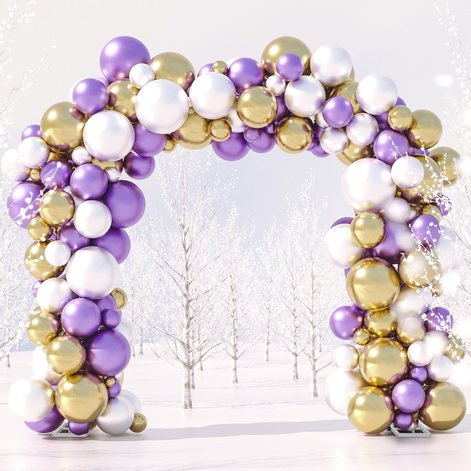 Door Square Tube Garland Wedding Arch, 6.6 ft x 6.6 ft Wedding Arch Background Bracket, Balloon Arch Background Bracket, For Ceremony Party Background Decoration, White.