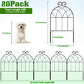 20-Piece Decorative Metal Garden Fence, Interlocking Flower Bed Edging Border, White Retro Design
