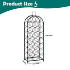 23-Bottle Freestanding Wine Rack - 7-Tier Metal Wine Holder & Display Stand, Black
