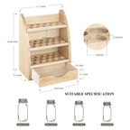 Natural Wood Aromatherapy Bottle Display and Organizer Stand