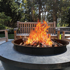36inch Round Fire Pit Ring Insert, Large Steel Firepit Liner for In-Ground or Above-Ground
