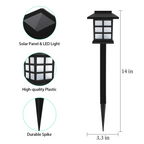12-Pack Solar Pathway Lights, Waterproof Cold White LED Walkway Lamps for Yard, Driveway & Patio