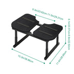 Wooden Toilet Stool for Adults, Foldable Squatting Potty Stool for Bathroom, Poop Step Stool with Non-Slip Strip, Helps Natural Poop Position & Toilet Assistance, Natural Color, Black