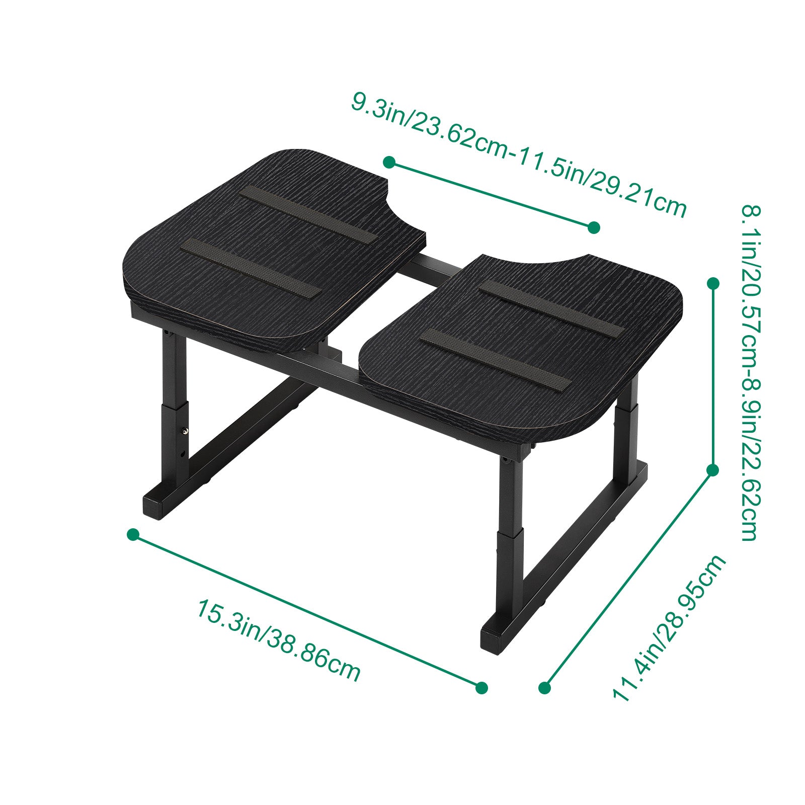 Wooden Toilet Stool for Adults, Foldable Squatting Potty Stool for Bathroom, Poop Step Stool with Non-Slip Strip, Helps Natural Poop Position & Toilet Assistance, Natural Color, Black