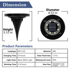 LED Solar In‑Ground Disk Lights, Waterproof Outdoor Garden Ground Lights