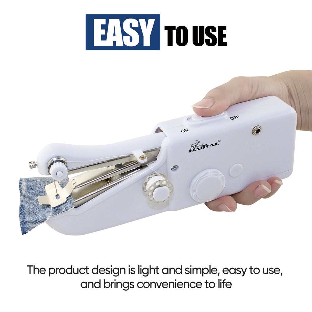 Mini Handheld Portable Sewing Machine - Compact Cordless Design for Quick Fabric Repairs, Travel Home Emergency Stitching Tool with Easy Operation