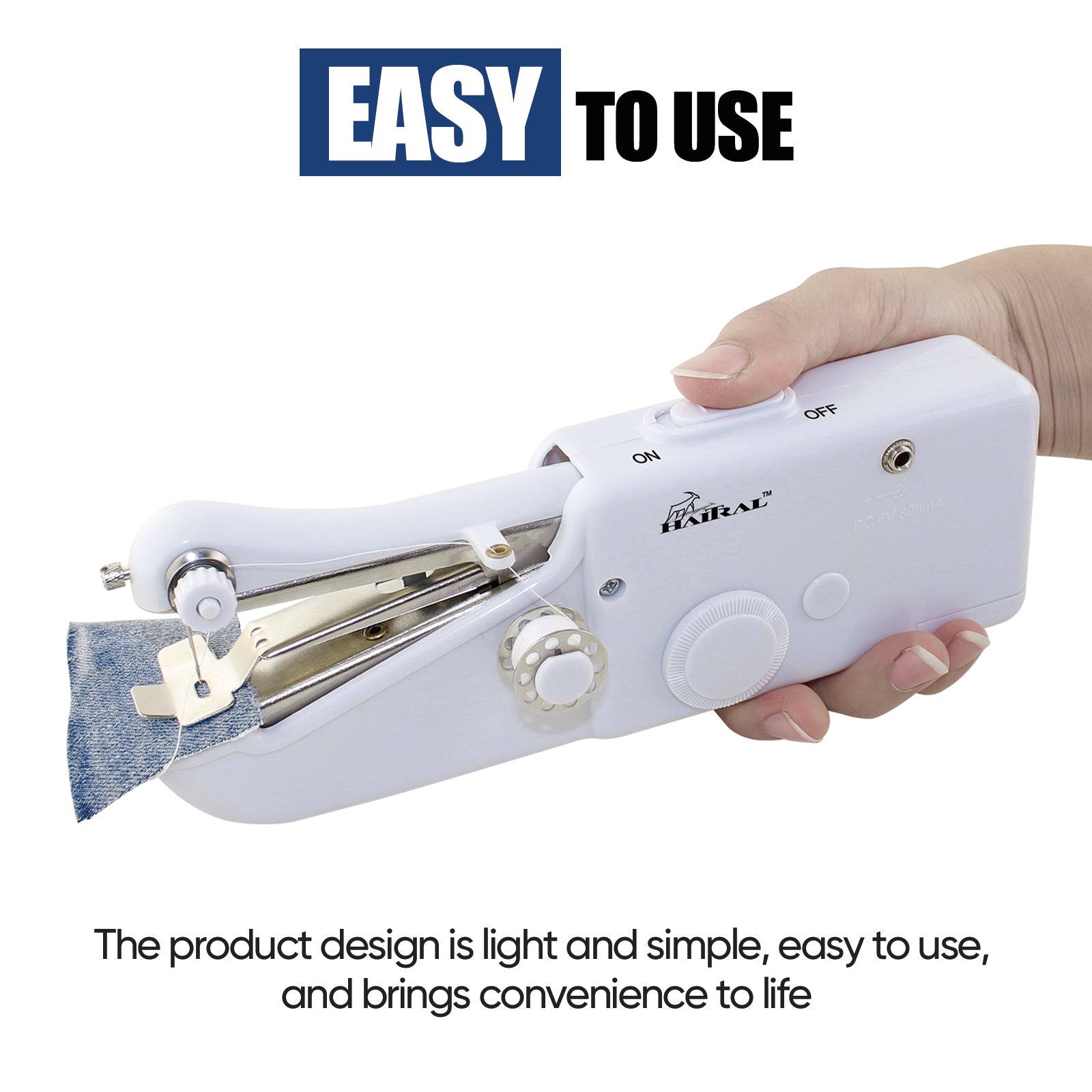 Mini Handheld Portable Sewing Machine - Compact Cordless Design for Quick Fabric Repairs, Travel Home Emergency Stitching Tool with Easy Operation